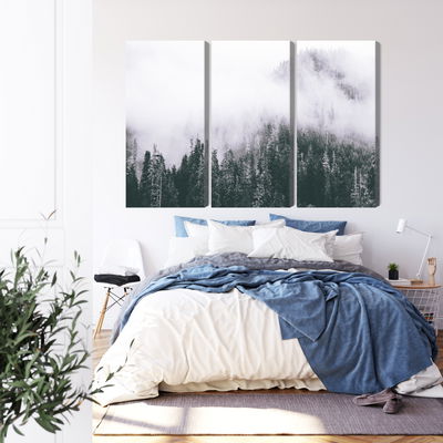 Ljuddämpande tavla - A forest shrouded in fog