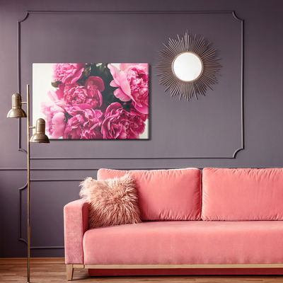 Ljuddämpande tavla - Bouquet of peony roses