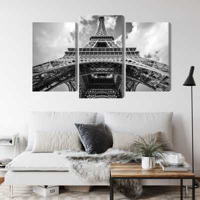 Ljuddämpande tavla - Paris eiffel tower black