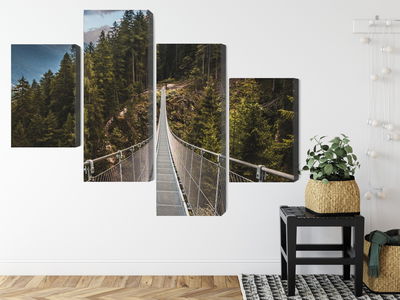 Ljuddämpande tavla - Suspension bridge in a 3d