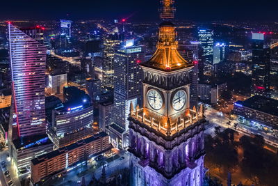 Ljuddämpande tavla - Warsaw panorama at night