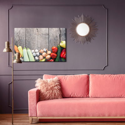 Ljuddämpande tavla - Vegetables on wood