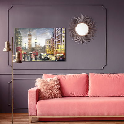 Ljuddämpande tavla - Cars and bus in London