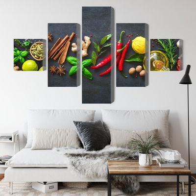 Ljuddämpande tavla - Fresh aromatic spices