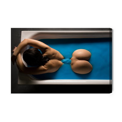 Ljuddämpande tavla - Woman posing in a bathtub