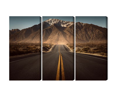 Ljuddämpande tavla - Road to the mountains 3d