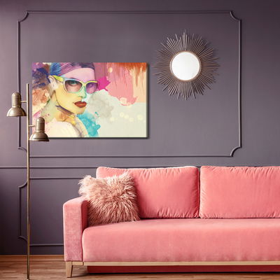 Ljuddämpande tavla - Colorful portrait of a woman