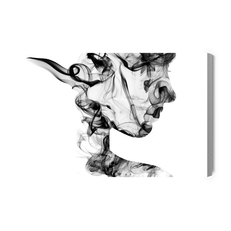 Ljuddämpande tavla - Abstract woman from smoke