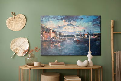 Ljuddämpande tavla - Sea city and port