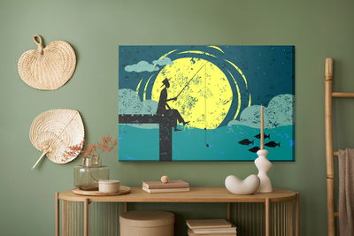 Ljuddämpande tavla - Night fishing