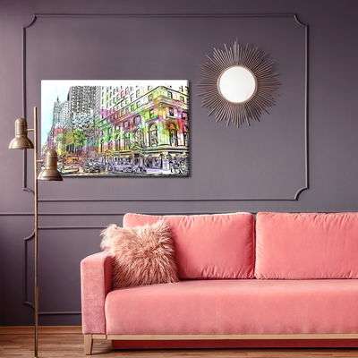 Ljuddämpande tavla - New York city buildings