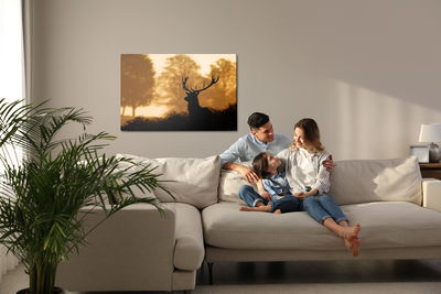 Ljuddämpande tavla - Deer in the forest