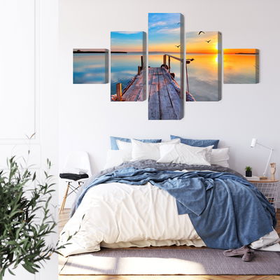 Ljuddämpande tavla - West by the lake