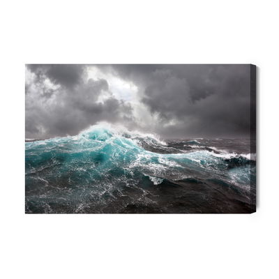 Ljuddämpande tavla - Sea and gray clouds