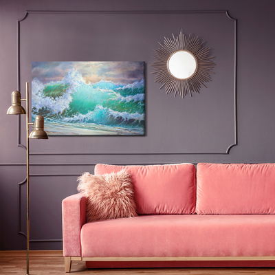 Ljuddämpande tavla - Waves on the seashore