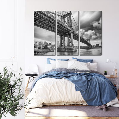 Ljuddämpande tavla - Manhattan bridge in New York