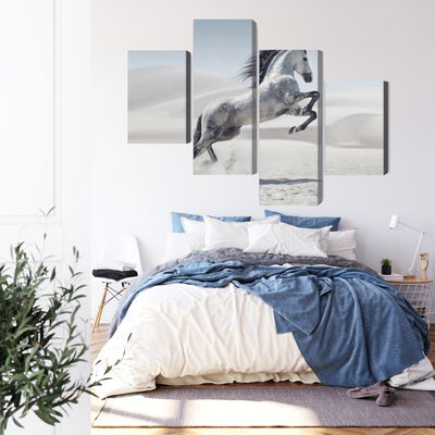 Ljuddämpande tavla - Horse in the desert 3d