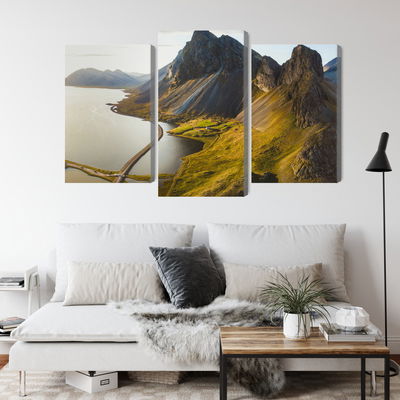 Ljuddämpande tavla - 3d aerial view of icelandic