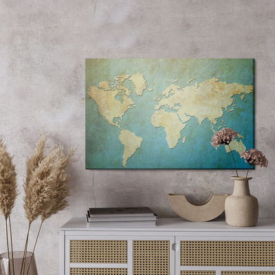 Ljuddämpande tavla - Decorative world map