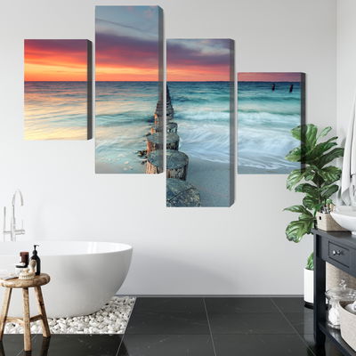 Ljuddämpande tavla - Beautiful sunset over