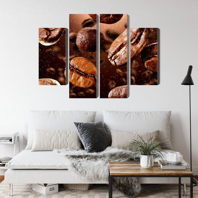 Ljuddämpande tavla - Brown coffee beans