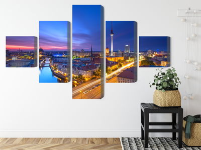Ljuddämpande tavla - Berlin panorama at sunset
