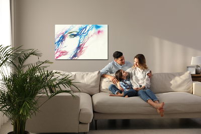 Ljuddämpande tavla - Watercolor woman face