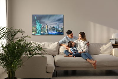 Ljuddämpande tavla - Statue of liberty against