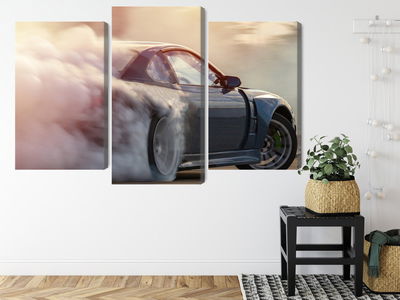 Ljuddämpande tavla - Sports car in a cloud