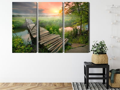 Ljuddämpande tavla - Meadow at dawn