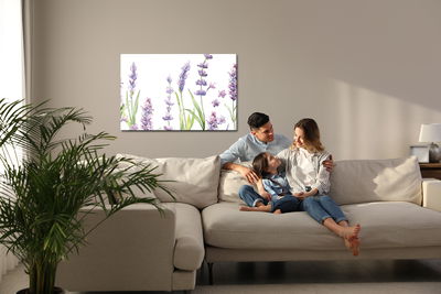 Ljuddämpande tavla - Watercolor lavender flowers