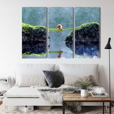 Ljuddämpande tavla - Snail in the rain