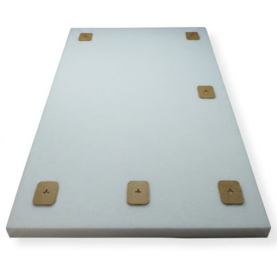 Back side of SilentDirect PES Allergy Wall sound absorber, 50 mm, with mounting points