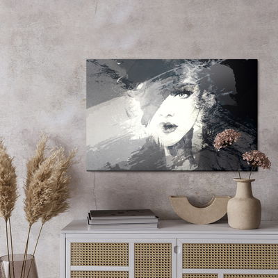 Ljuddämpande tavla - Woman's face in an abstract