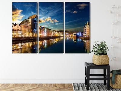 Ljuddämpande tavla - Gdansk wharf and the crane