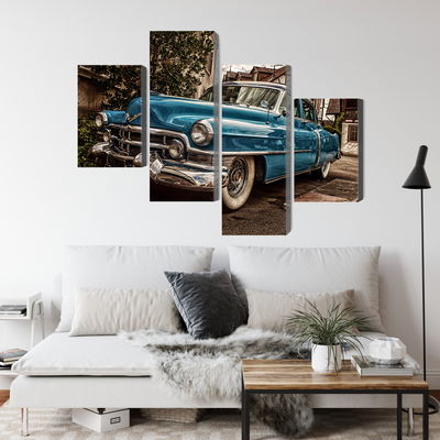 Ljuddämpande tavla - A blue cadillac eldorado