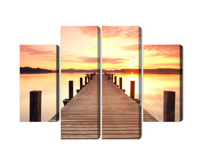 Ljuddämpande tavla - Sunset on the pier