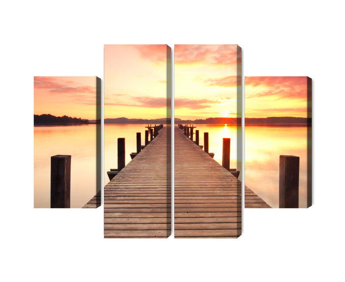 Ljuddämpande tavla - Sunset on the pier