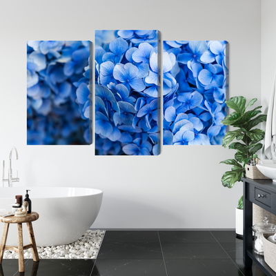Ljuddämpande tavla - Blue hydrangea flowers close