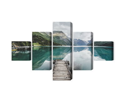 Ljuddämpande tavla - View of the lovatnet lake