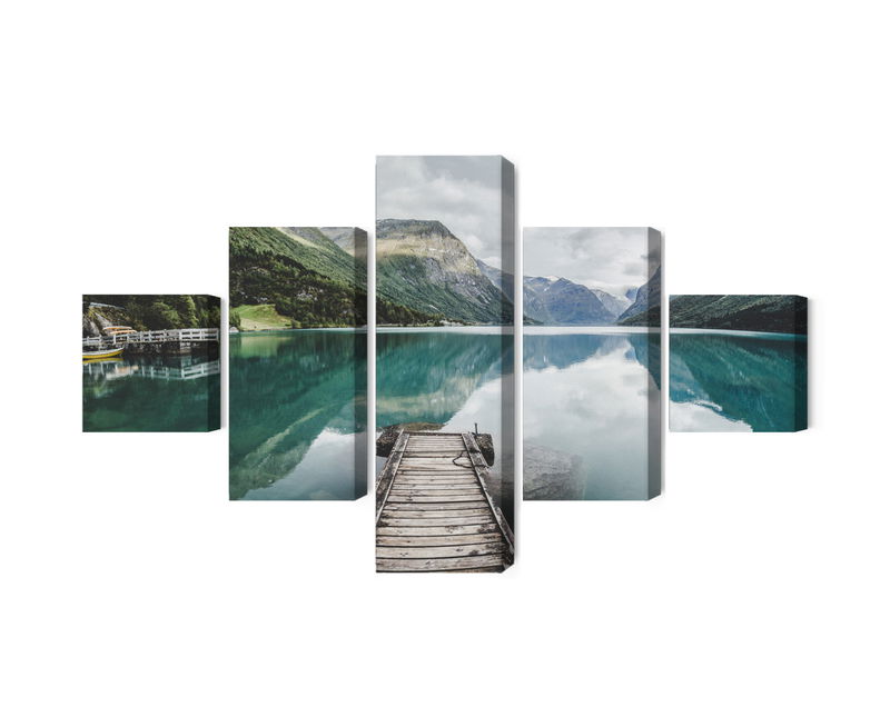 Ljuddämpande tavla - View of the lovatnet lake