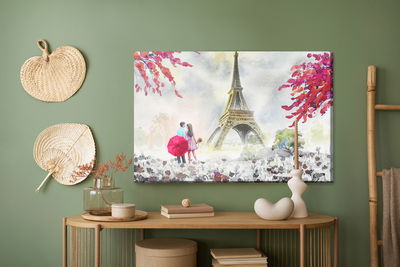 Ljuddämpande tavla - In love by the eiffel tower