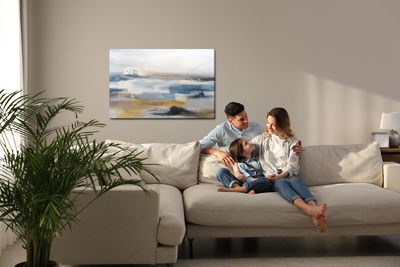 Ljuddämpande tavla - Abstract landscape