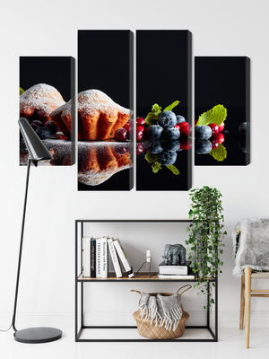 Ljuddämpande tavla - Muffins with fruits