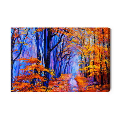 Ljuddämpande tavla - Blue-orange forest