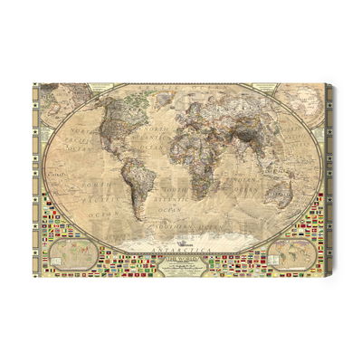 Ljuddämpande tavla - Vintage world map