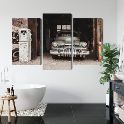 Ljuddämpande tavla - Old car in vintage style