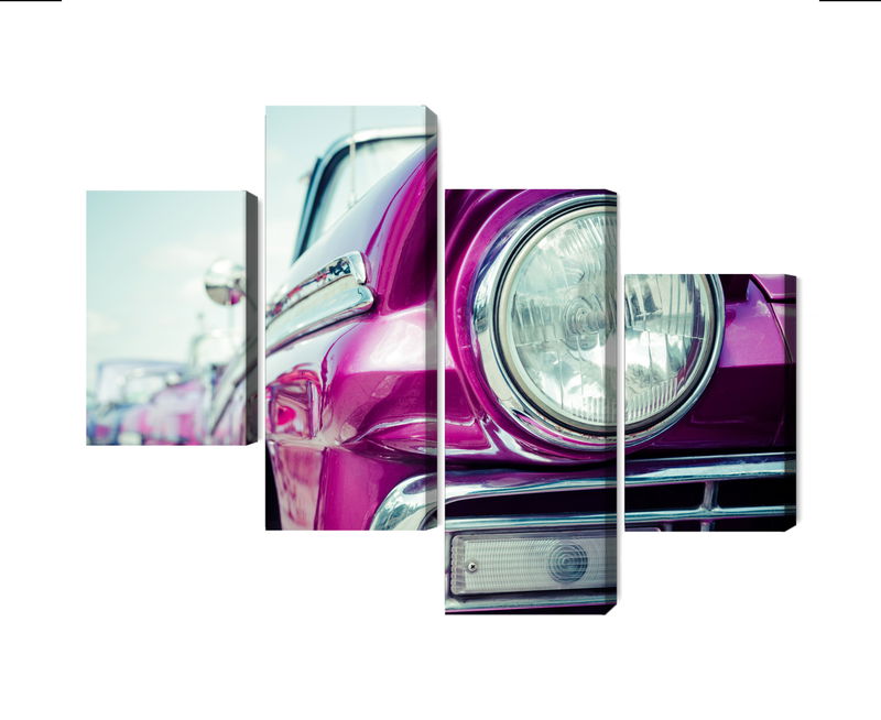 Ljuddämpande tavla - Retro style car headlight