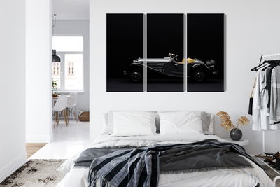 Ljuddämpande tavla - Historic car on dark tees