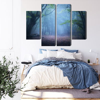 Ljuddämpande tavla - Hazy 3d forest landscape